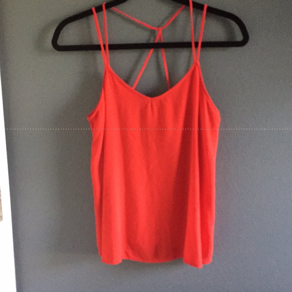 red spaghetti strap top